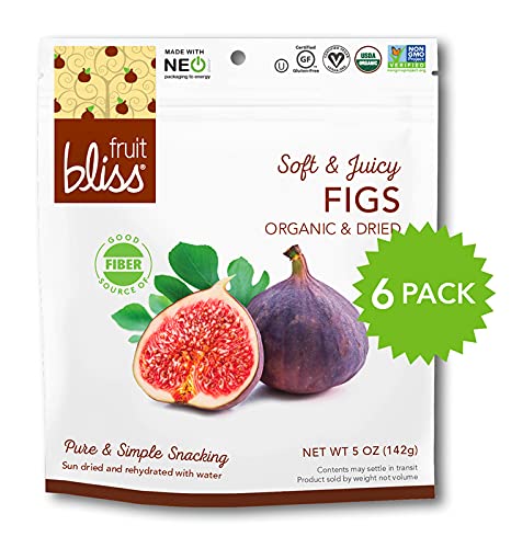 Organic Turkish Figs Dried Fruit Snacks 6 Pack 5oz