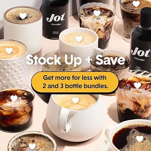 Jot Coffee Concentrate Trio (Caramel/Mocha/Vanilla 3pk) – High Caffeine Cold Brew Iced &amp Hot Coffee Instant Espresso – Makes 14 Cups Concentrated Coffees