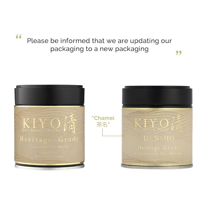 Kiyo Matcha Heritage Grade Densho Ceremonial Uji Matcha - Pure Japanese First Harvest Ceremonial Grade Matcha Green Tea Powder from Uji Japan (40g/1.41oz)
