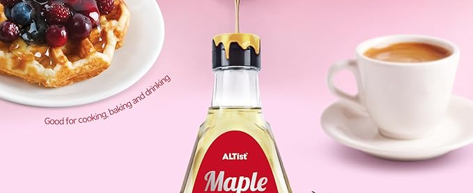 ALTist Allulose Syrup Sweetener – Zero Calorie Liquid Sugar Alternative Keto Vegan Non-GMO Plant-Based | 1:1 Sugar Replacement No Net Carbs Zero Fat 17.7 fl oz x 2 Bottle - Maple