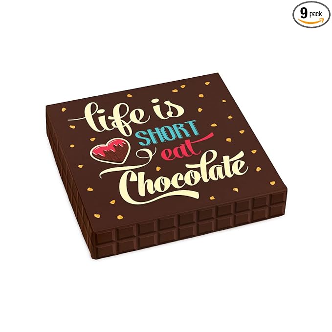 Life is Short Eat Chocolate Gift Box with Sugar Free Assorted Chocolate - made by Diabetic Candy and diabetic friendly