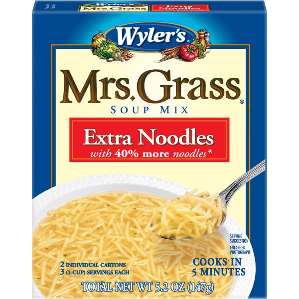 Mrs. Grass Extra Noodles &amp Homestyle Beef Stew Soup Mix (Variety Pack)