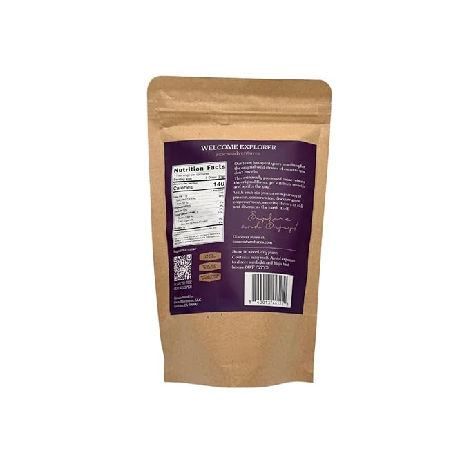 Cacao Adventures Ceremonial Cacao | Sacred Valley Peru 100% Pure Raw |Dairy Free &amp Vegan | Unsweetened | Ethically sourced and sustainably grown | Ceremony | Cusco Chuncho 8 oz