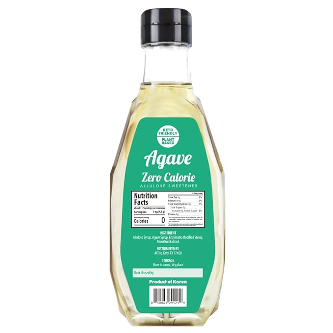 ALTist Allulose Syrup Sweetener – Zero Calorie Liquid Sugar Alternative Keto Vegan Non-GMO Plant-Based | 1:1 Sugar Replacement No Net Carbs Zero Fat 17.7 fl oz x 2 Bottle - Agave