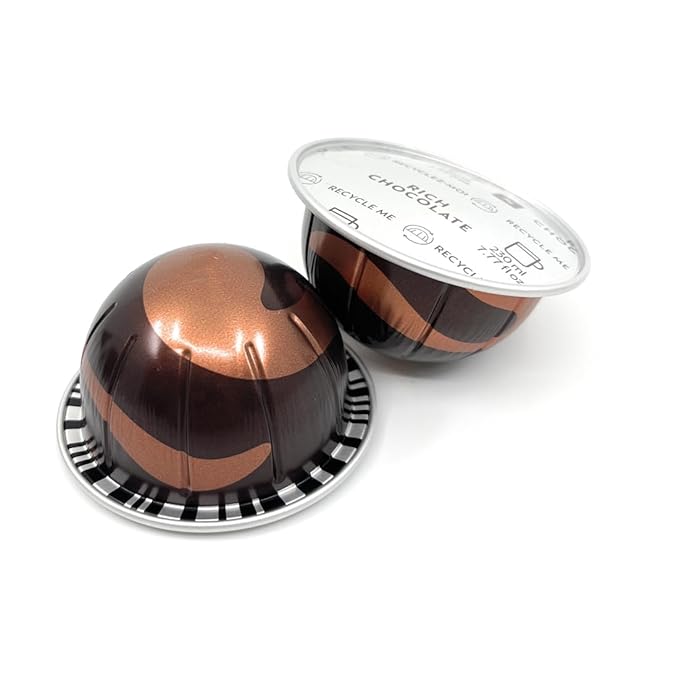 Rich Chocolate Coffee Pods Coffee &amp Espresso Capsules Pods Brews 230ml / 7.77 Ounce- 10 pods Pack of 1(10 Rich Chocolate)
