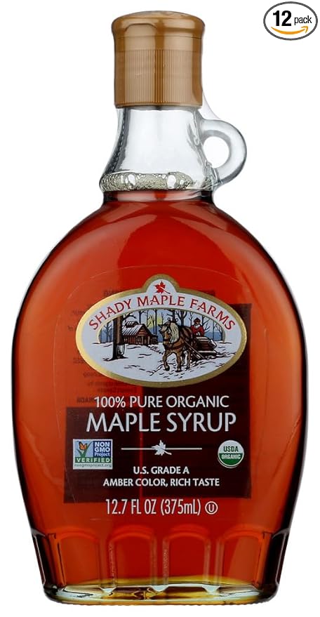 Shady Maple Farms Grade A Dark Maple Syrup Glass 12.7 Oz (Pack of 12)