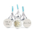 90 Pcs Personalized Wedding Candy Favors Kisses with DIY Stickers Bulk Chocolate - Floral Bouquet