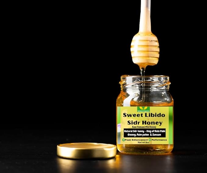 Yemeni Premium Sidr Honey Blend with Propolis Royal Jelly Bee Pollen and Ginseng Raw Unfiltered Multifloral Wellness Superfood
