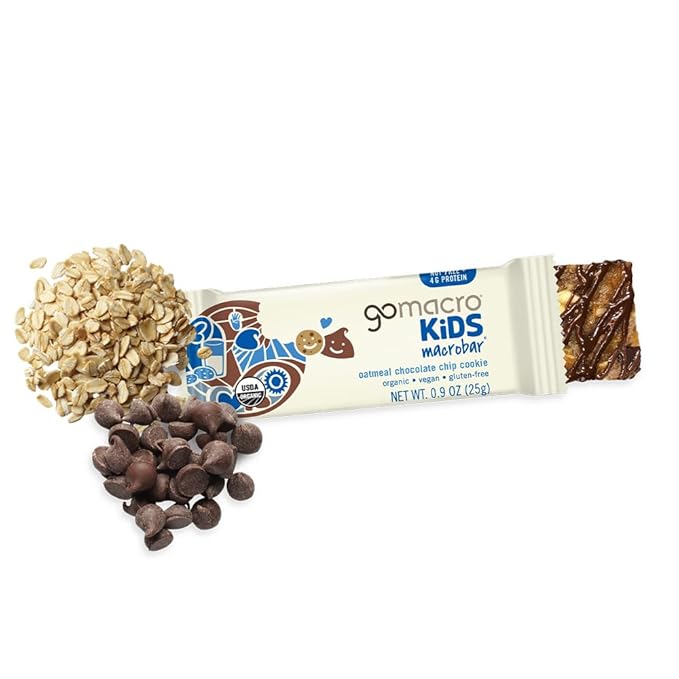 GoMacro MacroBar Organic Vegan Protein Bars - Mint Chocolate Chip &amp Oatmeal Chocolate Chip (2.3 Ounce Bars 12 Count) (Pack of 2)