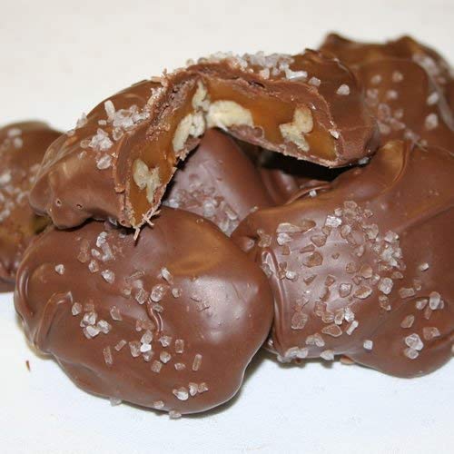 Pecan Caramel Clusters with Sea Salt (No Melt Guarantee) - Milk Chocolate - 1 Pound
