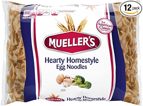 Mueller's Hearty Homestyle Egg Noodles 8 Ounce (Pack of 12)