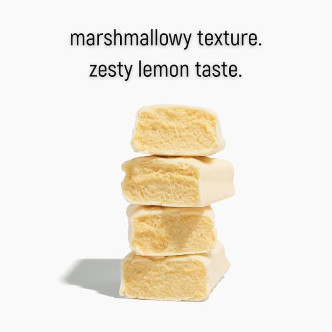 melō protein bars (12 count Lemon Meringue)- high protein low sugar fluffy marshmallow-like center gluten free snack with no artificial sweeteners