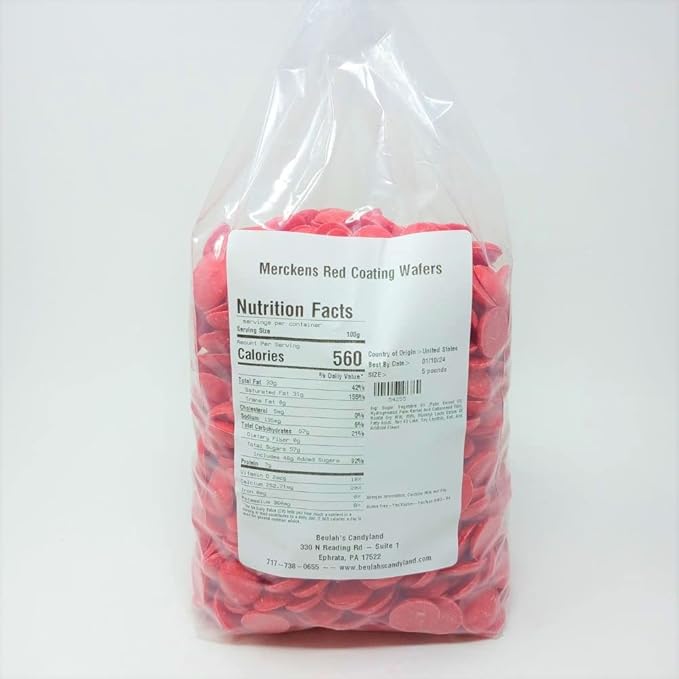 Merckens Coating Wafers Melting Wafers Red 5 pounds
