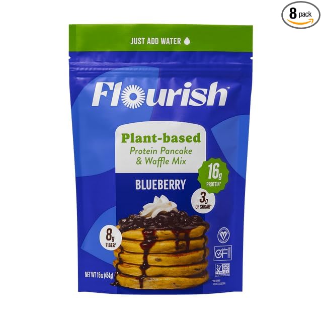 Flourish Mix Peanut Butter Protein Blueberry (8 Pack) 16 oz