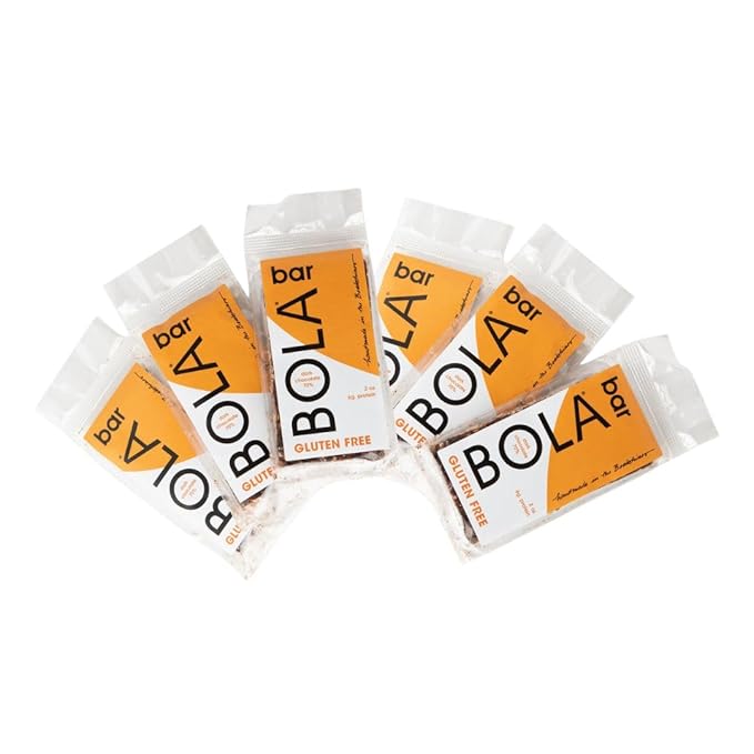 BOLA granola Bars Gluten-Free Original 70% Organic Bittersweet Chocolate Almond &amp Pumpkin Seed 6-Pack