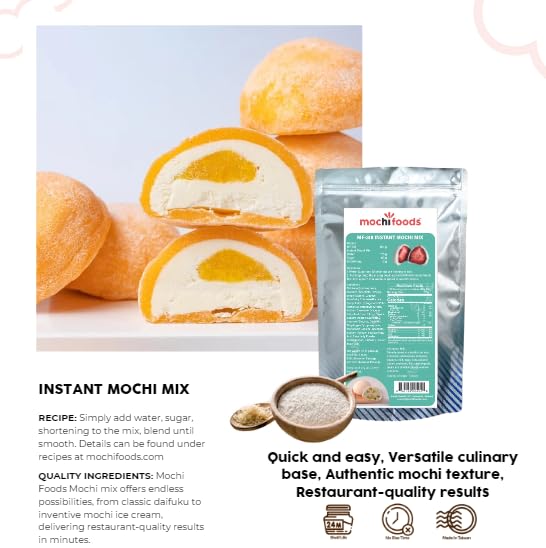 Original Instant Mochi Mix - 4.5lbs - Convenient Instant Mochi Mix | Enjoy Authentic Mochi Treats Anytime! Just Add Water &amp Steam | Perfect for Mochi Ice Cream &amp More - Mochi Foods