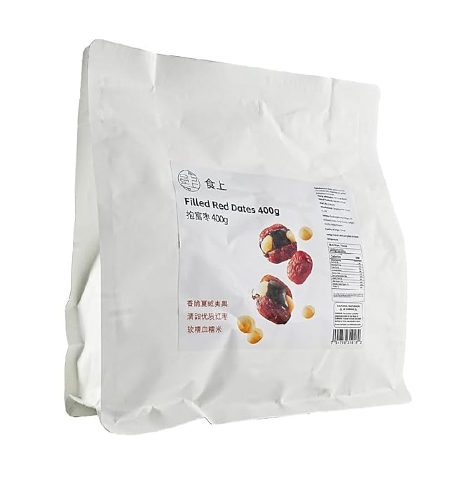 Fortune Dates 14.11 oz【Red Dates With Soft Glutinous Rice + Crispy Macadamia Nuts】