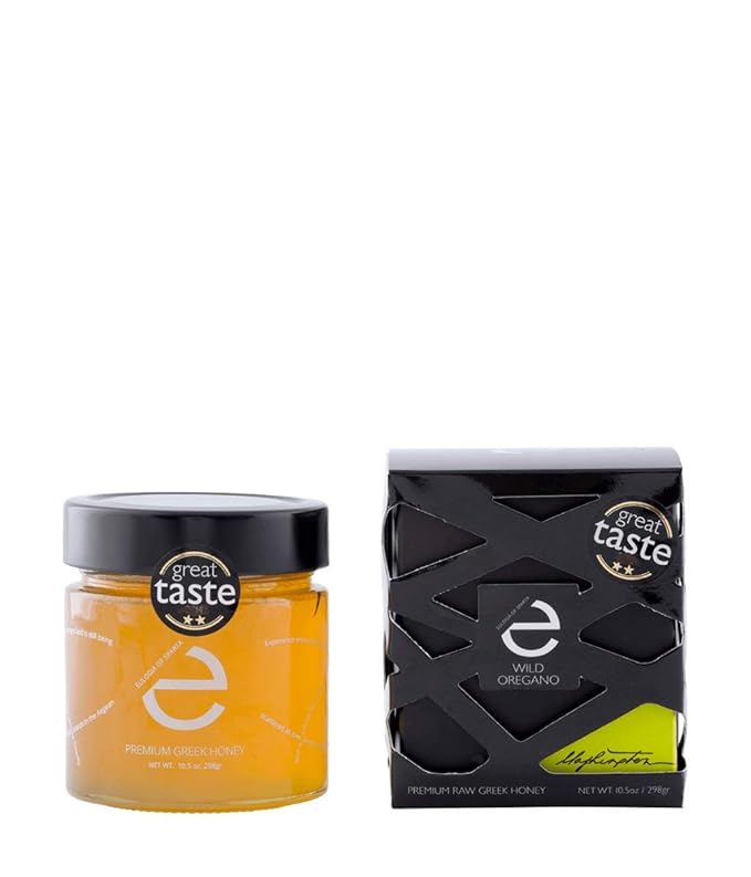 Award-Winning Oregano Honey | Sourced at altitude from Mount Olympus | Raw Unfiltered | 10.5 oz