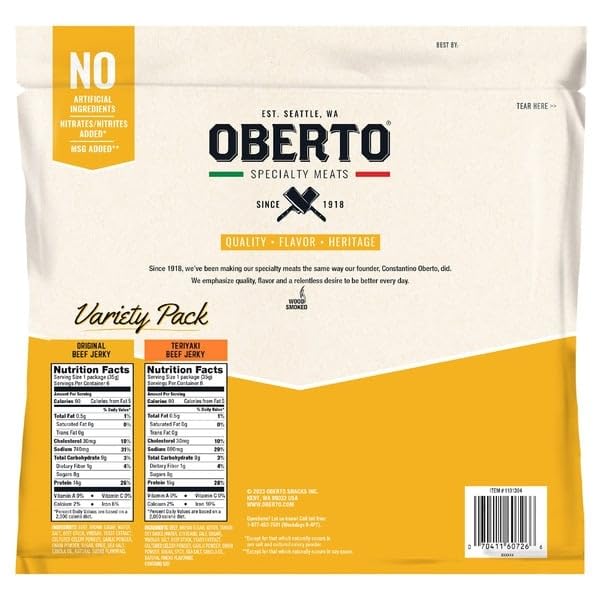 Premium Beef Jerky Variety Bag 1.25 oz 12-count
