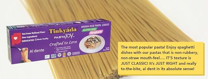 Tinkyada Gluten-Free Brown Rice Pasta Variety Pack 6 Pack – Spaghetti Spirals &amp Fusilli – Wheat-Free Pasta 16 oz Boxes