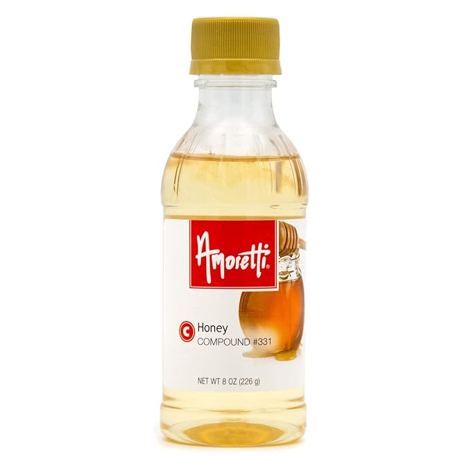 Amoretti - Honey Compound 8 oz - Natural Flavors Shelf Stable Even After Opening Certified Kosher TTB Approved Perfect for Baking Applications &amp Beverages