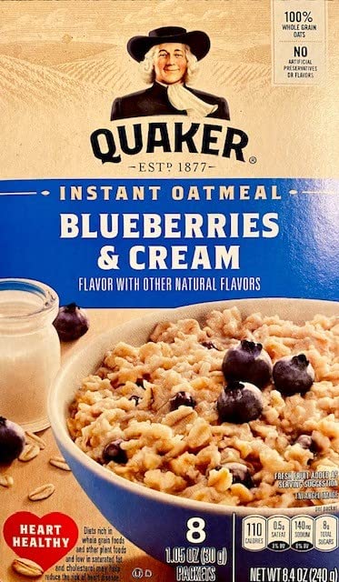 Quaker Instant Oatmeal Blueberries &amp Cream Pack of 2
