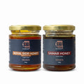 Yemeni Royal Sidr Honey &amp Samar Honey Bundle (2 × 200g) – Unfiltered Unheated Pure &amp Raw Honey – Glass Jar Luxury Honey Set from Yemen