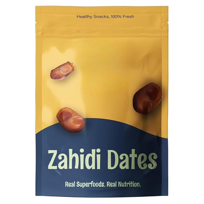 Generic Premium Dried Zahidi Brown Dates Khajur/Khajoor Dry Fruits Energy Booster High Fibre Healthy Snacks -500 g