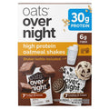 Oat Overnight High Protein Oatmeal Variety Pack (14-Pack) - 30g Protein Shake - Gluten Free Breakfast On-The-Go - Includes Cookies &amp Cream and Fudge Brownie