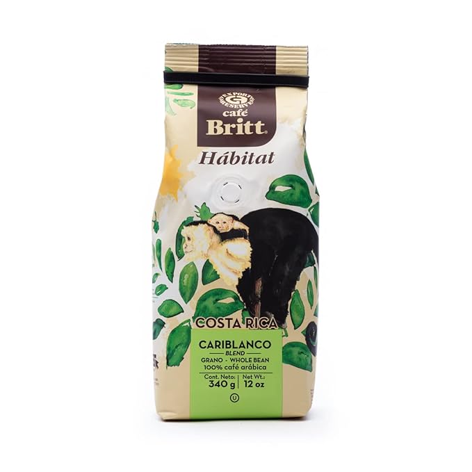 Café Britt® - Costa Rican Habitat Cariblanco Coffee (12 oz.) (3-Pack) - Whole Bean Arabica Coffee Kosher Gluten Free 100% Gourmet &amp Dark Roast