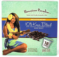 Hawaiian Paradise Coffee 10% Kona Dark Roast Decaffeinated -18 Count Single Serve Cups - Dark &amp Bold Flavor - Decaf - Compatible with Keurig K-Cup Brewers