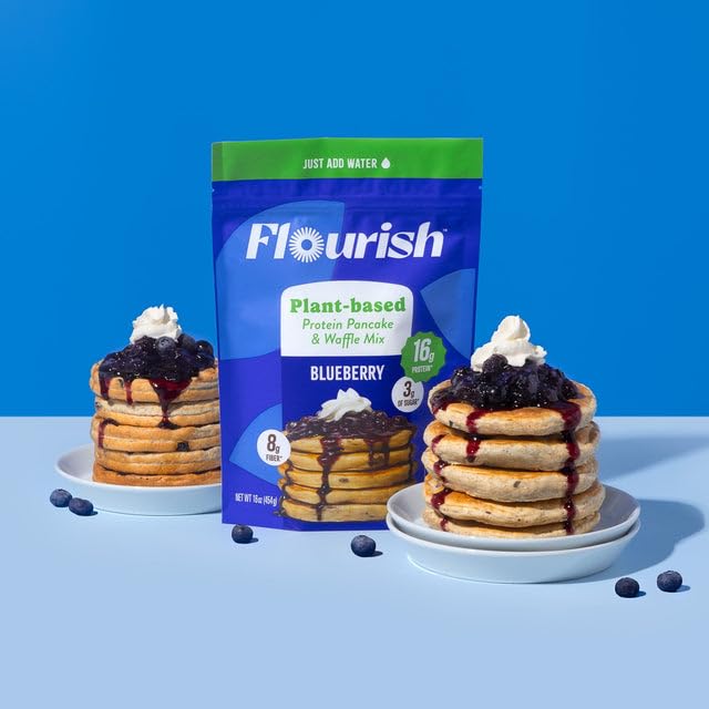Flourish Mix Peanut Butter Protein Blueberry (8 Pack) 16 oz