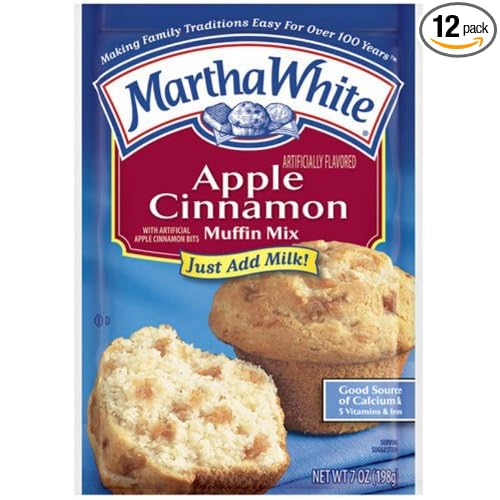 Martha White Apple Cinnamon Muffin Mix 7 Ounce (Pack of 12)