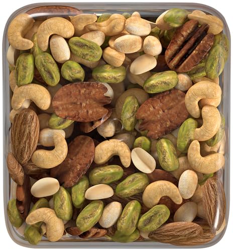 Fisher Oven Roasted Never Fried Mixed Nuts with Peanuts 24 Ounces (Pack of 2) Peanuts Almonds Cashews Pistachios Pecans Snacks for Adults Made With Sea Salt No Added Oils Artificial Ingredie