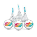 400ct Personalized Candy Promotional Items White Kisses with DIY Photo or Logo Stickers Chocolate Party Favors for Birthday Wedding