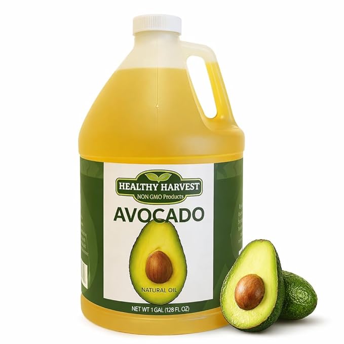 Healthy Harvest Non-GMO Avocado Oil - Great for Sauces And Cooking Frying and More - Nutritious And Rich With Antioxidants (1 gallon)