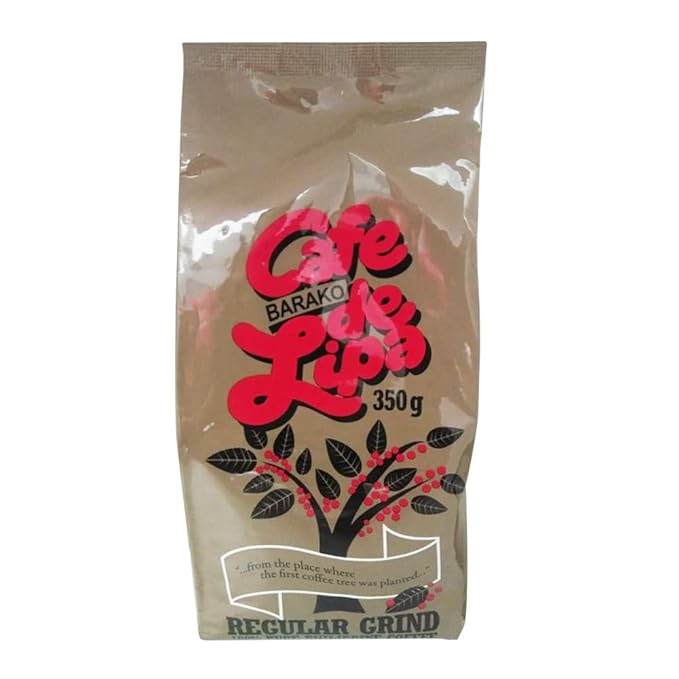 Barako Cafe de Lipa Coffee Exclusively Imported from the Philippines Regular Grind 350g Pack of 1