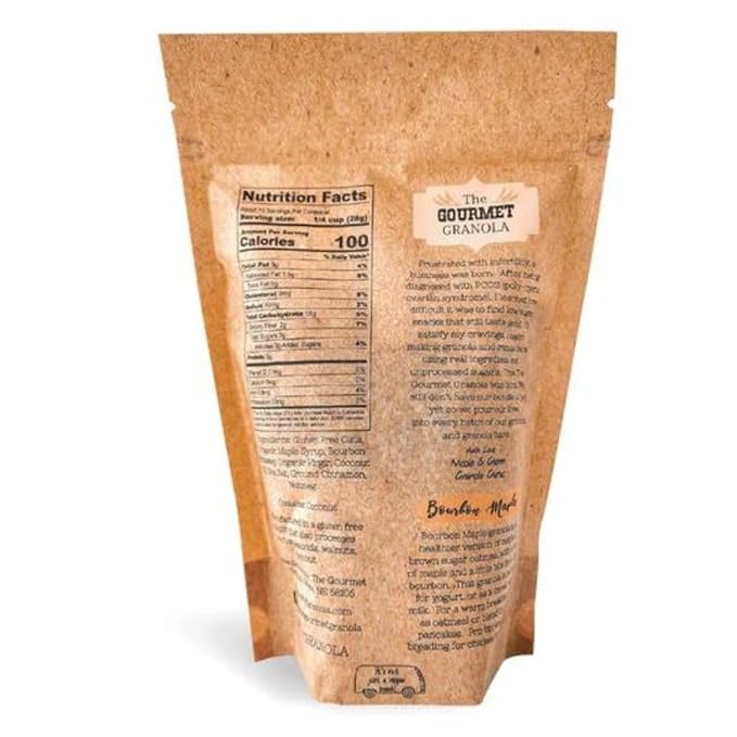 12oz Gourmet Granola - Bourbon Maple resealable bag