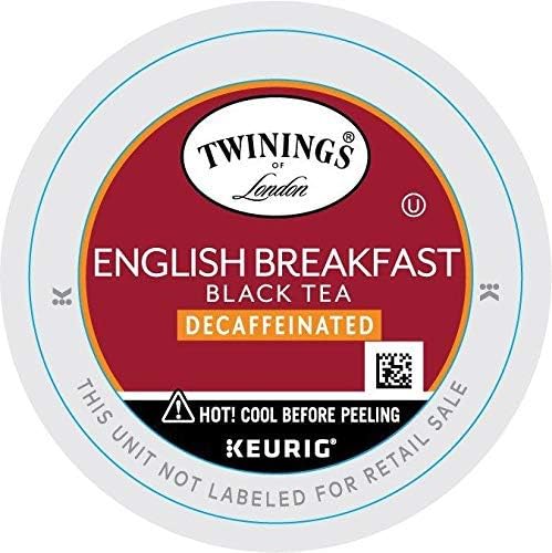 Twinings Decaf English Breakfast Tea Single Serve K-Cup Pods for Keurig Naturally Decaffeinated Black Tea Smooth Flavorful Robust 96 CountTwinings Decaf English Breakfast Tea K-Cup Pods for Keuri