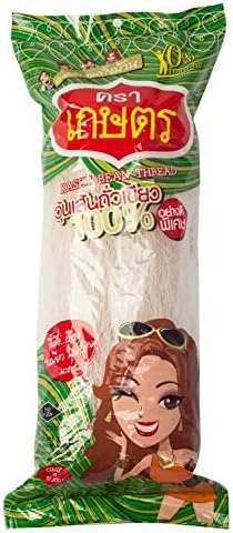 Kaset Brand Thai Bean Thread Glass Noodles (10 Sachets)