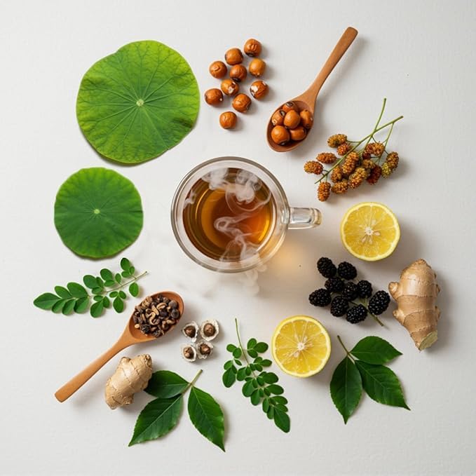 Sl-imessia Natural Herbal Tea – Digestive Support Blend with Lotus Leaf Cassia Seed Mulberry Leaf &amp Green Tea | 14 Caffeine-Free Tea Bags | by Robutop