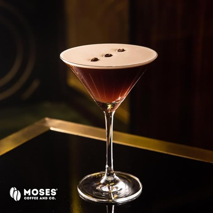 3-PACK ESPRESSO MARTINI COCKTAIL GARNISHES | Organic whole coffee beans from Moses Coffee &amp Co. 0.5oz premium cocktail essentials for mixologists bartenders and home cocktail lovers | (Symbol o