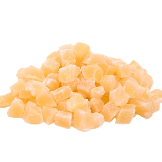 Gerbs Lightly Sweetened Dried Pineapple Cubes 4 lbs. | Unsulfured No Artificial Additives Resealable Bag | Naturally Sweet &amp Chewy | Top 14 Allergen-Free