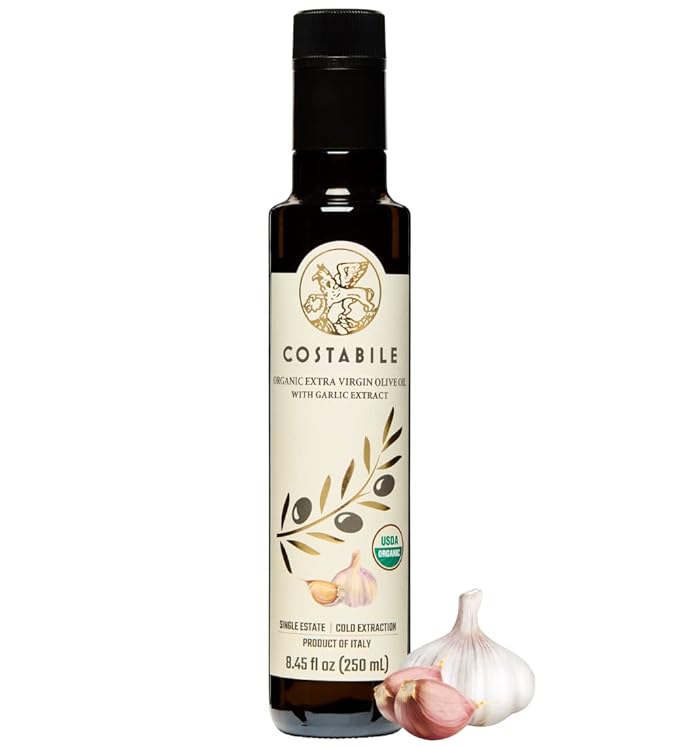 Basil Hot Chili and Garlic infused extra virgin olive oil (3 x 8.45 Fl. Oz.) - Ideal to enhance your dishes with an extra flavor - COSTABILE