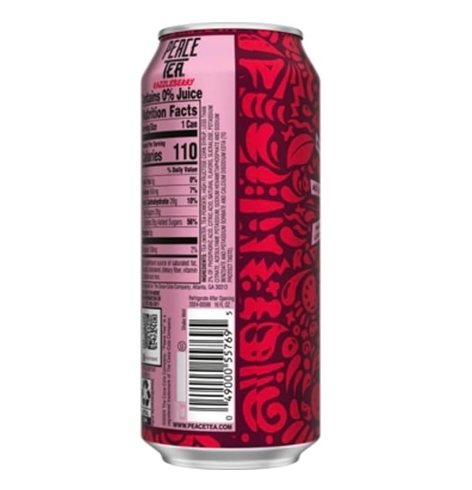 Peace Tea 16 Fluid Ounces 24 Count (Razzleberry)