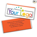 50 Pcs Personalized Candy Promotional Products Add Your Logo Chocolate Bars - Orange