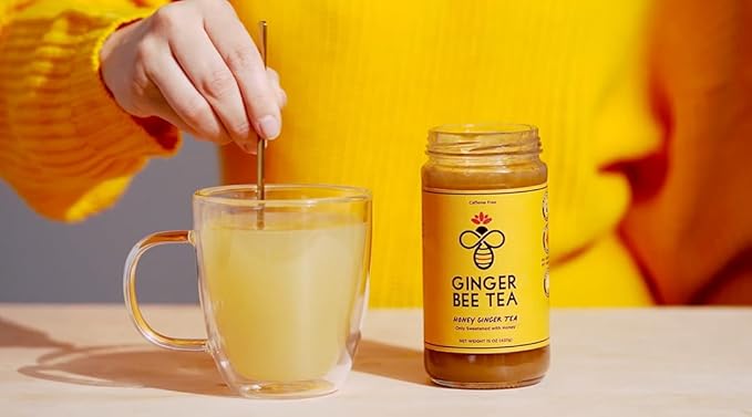 Ginger Bee Honey Tea Concentrate – Real Honey &amp Ginger Korean style Tea with Lemon | 19 Servings | Naturally Sweet No Refined Sugar | Immune Support Throat &amp Digestive Comfort | Hot or Iced