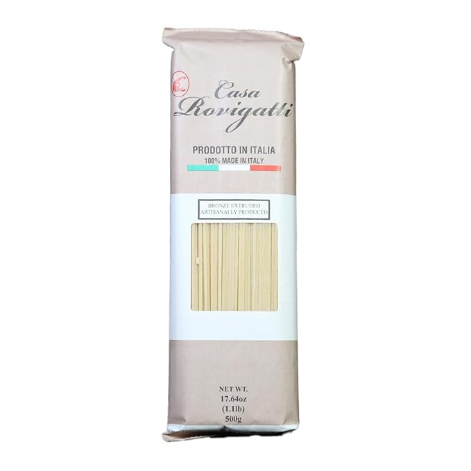 Casa Rovigatti Fettuccelle Italian Bronze Extruded Pasta Artisanally Produced 17.64 oz (500g) 4 Pack