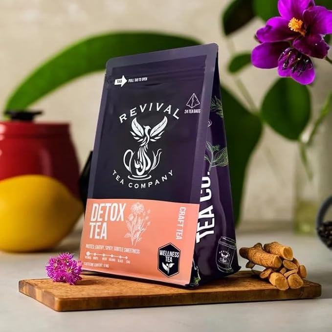 Revival Tea Company Herbal Tea - Hand Blended Craft Bold Flavor | Loose Leaf or Tea Bags | Organic and Caffeine Free (Loose Leaf Detox Tea)