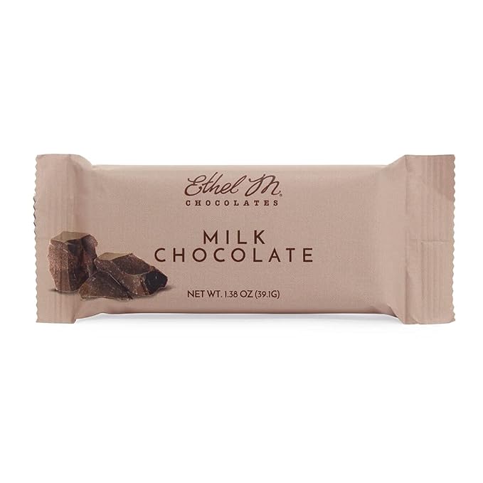 Ethel M Chocolates Premium Milk Chocolate Bars Individually Wrapped Chocolate Candy Bars for Gifting Holidays &amp Everyday Indulgence (24 Pieces)